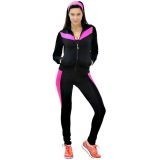 Pants Deportivo TSX Negro con Rosa Para Dama