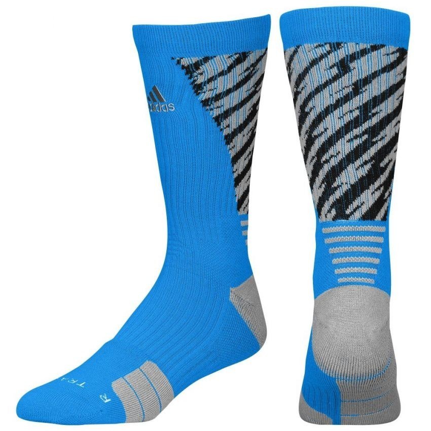 Calcetas para Basketball Adidas Traxion Shockwave Crew para Caballero - Azul + Negro