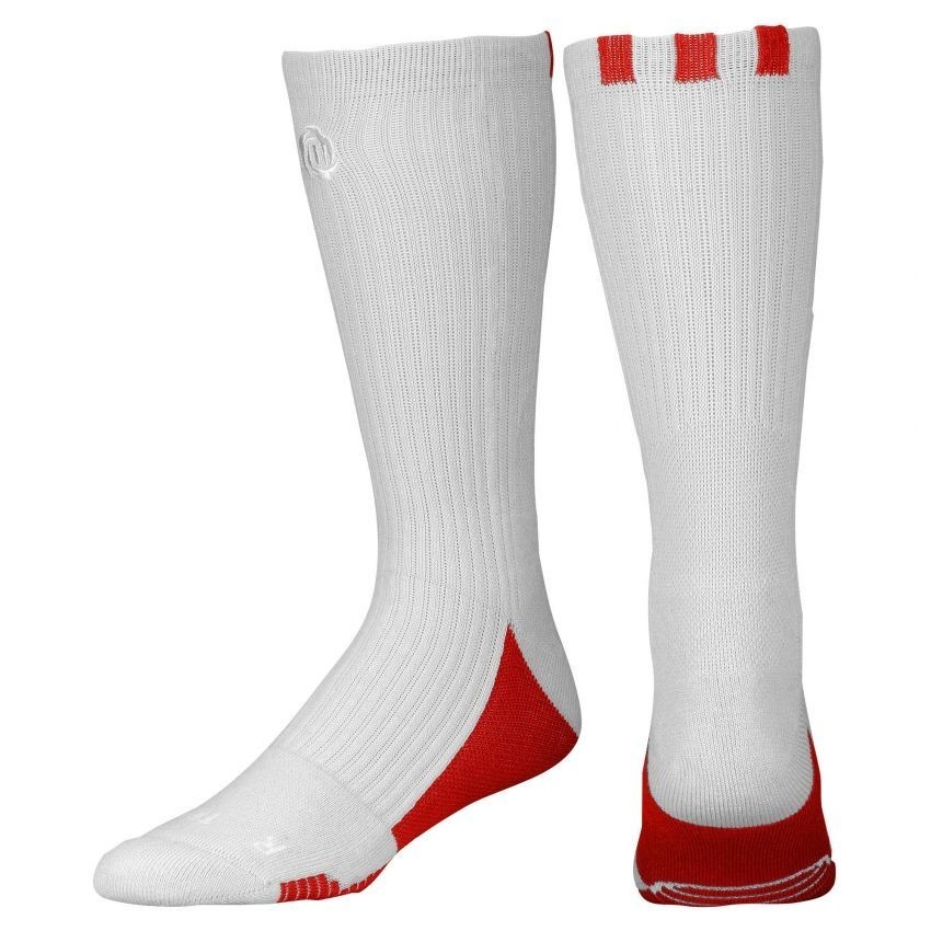 Calcetas para Basketball Adidas D-Rose Crew Socks para Caballero - Gris + Rojo