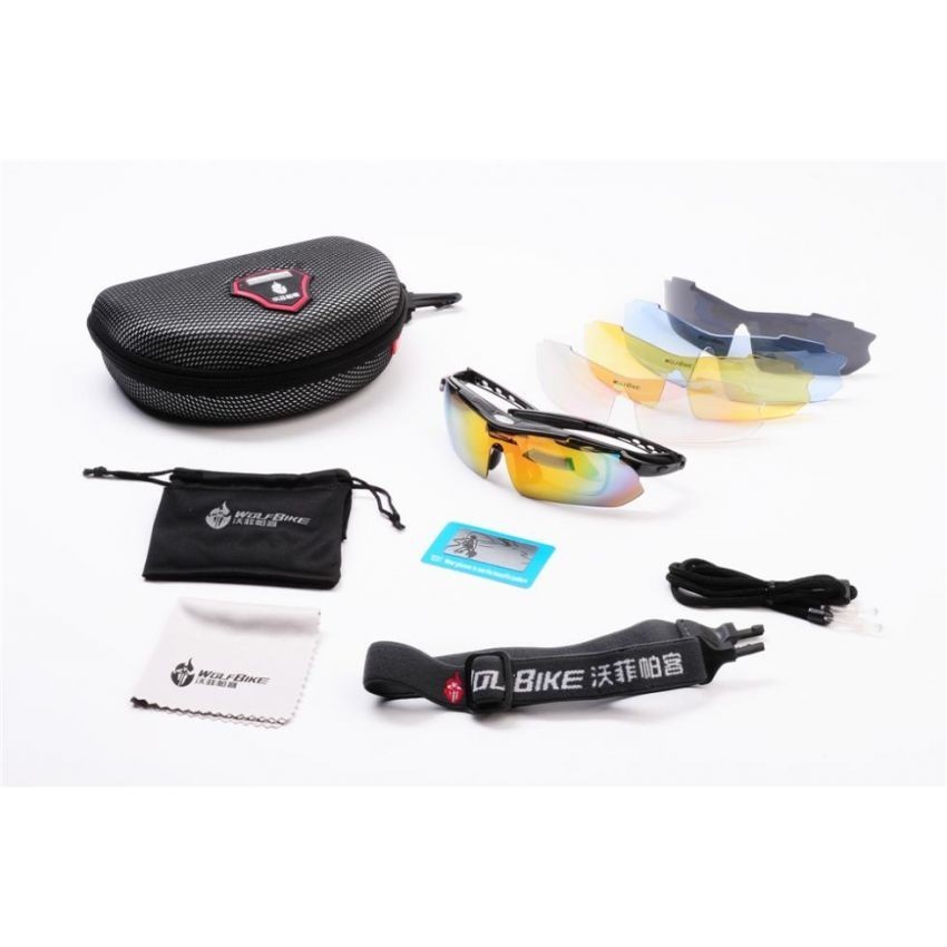 Lentes Deportivos Wolfbike Graduables -Negro