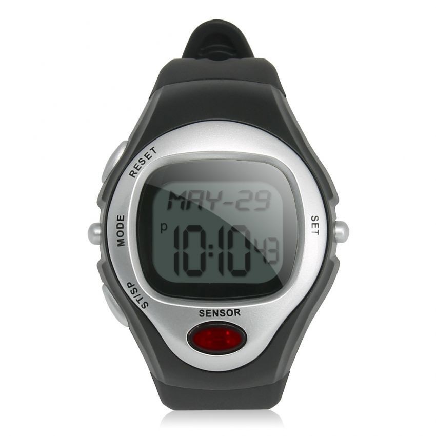 Reloj Deportivo Con Medidor De Pulso Y De Calorias-Gris