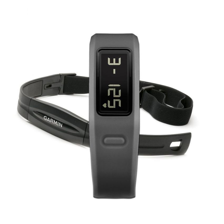 Medidor de Actividad VivoFit con Banda de Ritmo Cardíaco Garmin-Gris