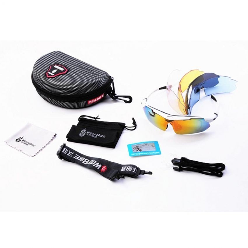 Lentes Deportivos Wolfbike Graduables -Blanco
