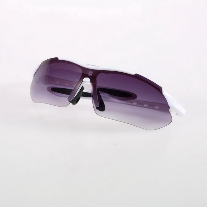Deporte al aire libre Ciclismo de bicicletas Bike Riding Gafas de sol Gafas anteojos UV400 Lente Color blanco