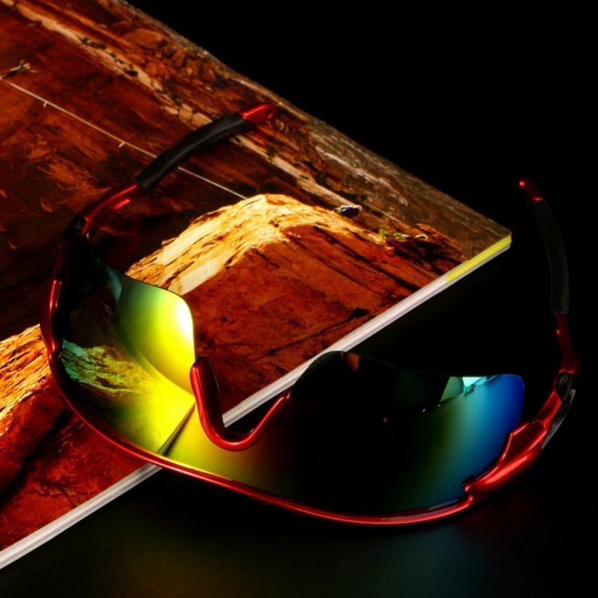 Deporte Ciclismo de bicicletas Bike Riding UV400 de protección Gafas de sol Gafas Goggle Lentes reflectantes amarillos