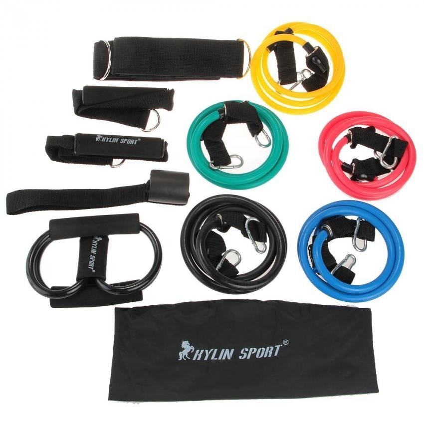 Set 5 Banda Elástica Extensor Musculación Entrenamiento Gimnasio Deporte