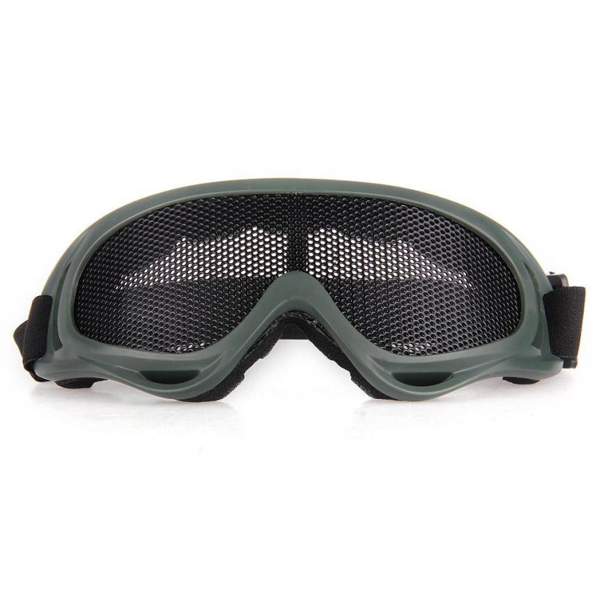 Gafas Protectoras Tacticas Rejilla Correa Ajustable Deporte Verde Militar