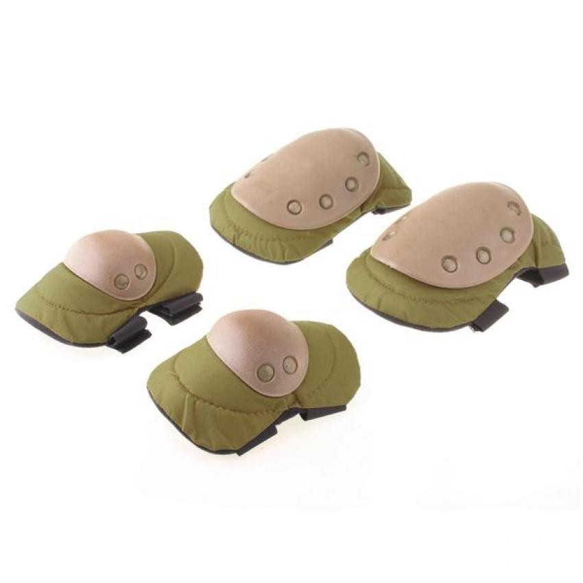 2 x Par Rodilleras Coderas Protección Ajustable para Deporte Marrón