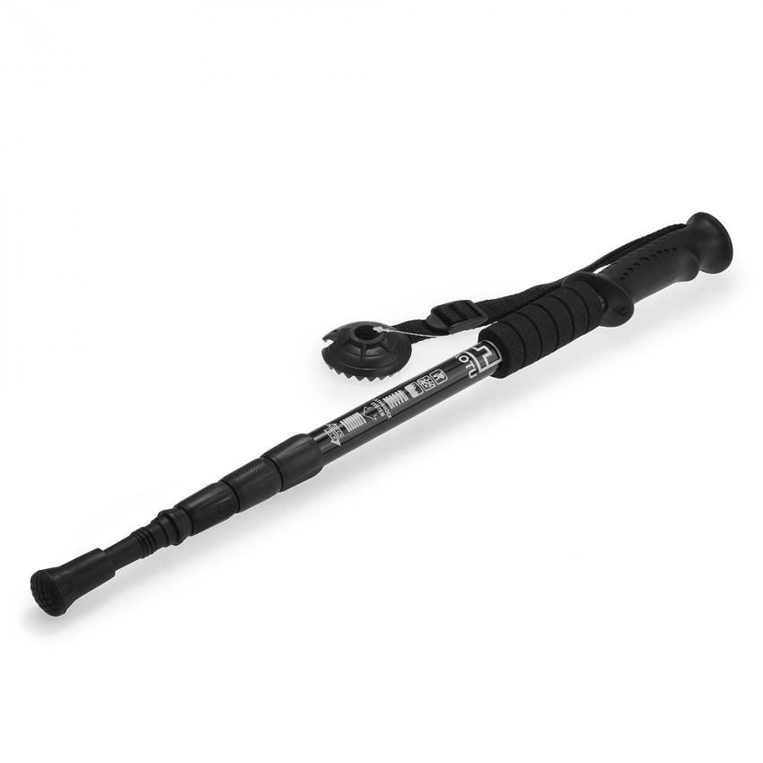 AOTU Bastón de Montaña Trekking Aluminio Color Negro Senderismo Deporte