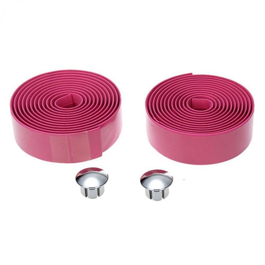 2x Ciclismo de Ruta Bike Deportes manillar de la bicicleta de la cinta del abrigo rojo con enchufes