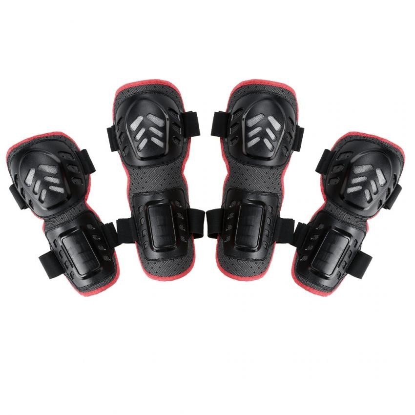 Rodilla Deportes al aire libre 4pcs y Elbow Guards Engranaje protector negro
