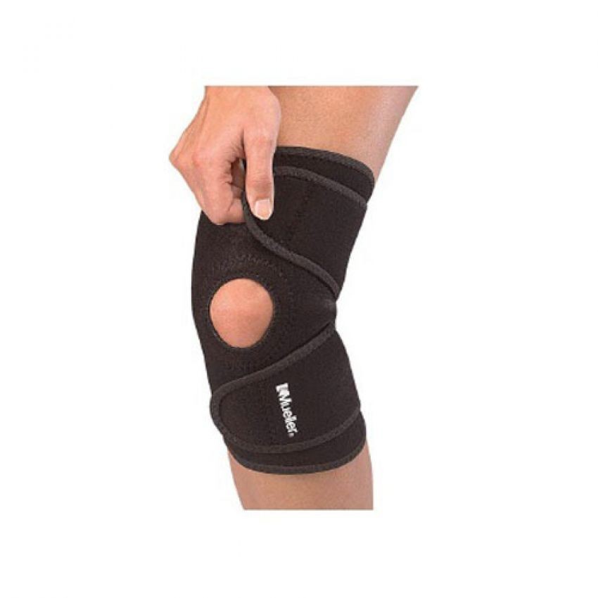 Rodillera de Neopreno ajustable con rótula abierta Unisex Mueller 4532-Negro