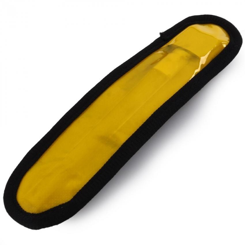 LED Safety Adjustable Lattice Armband with Plug Button for Running Cycling Walking Skating Light Red Yellow