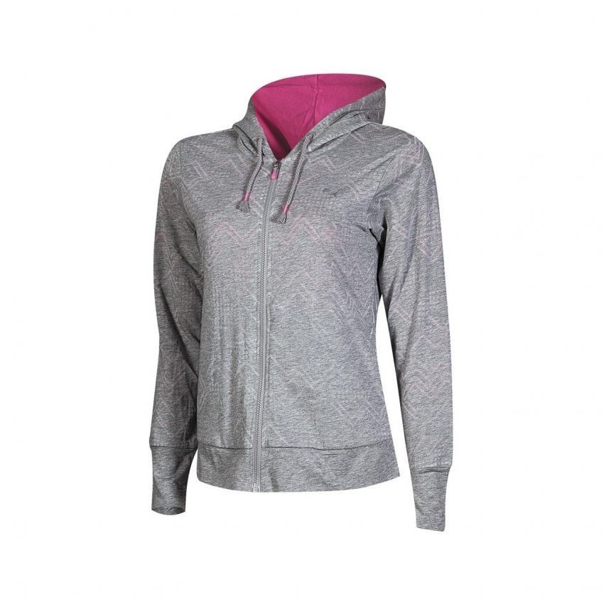 Sudadera Puma Studio Burnout Jacket-Gris