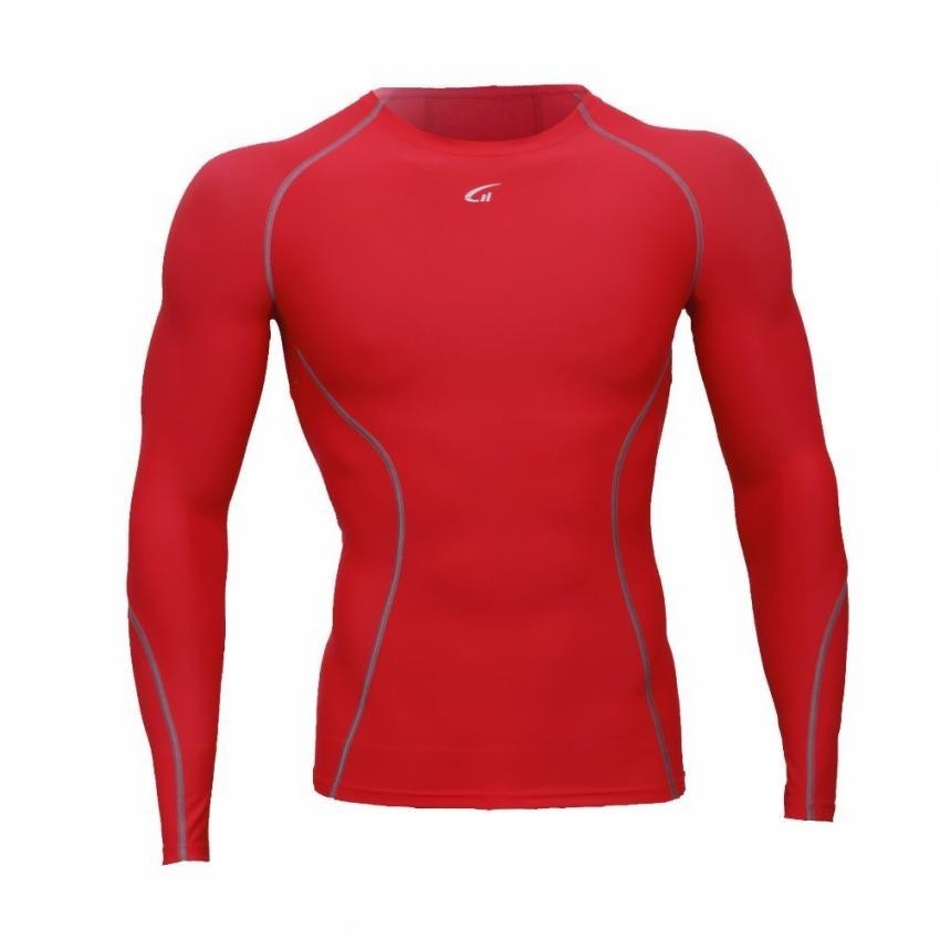 Camiseta Atletica Hombre Compresión Tee Rojo YT003