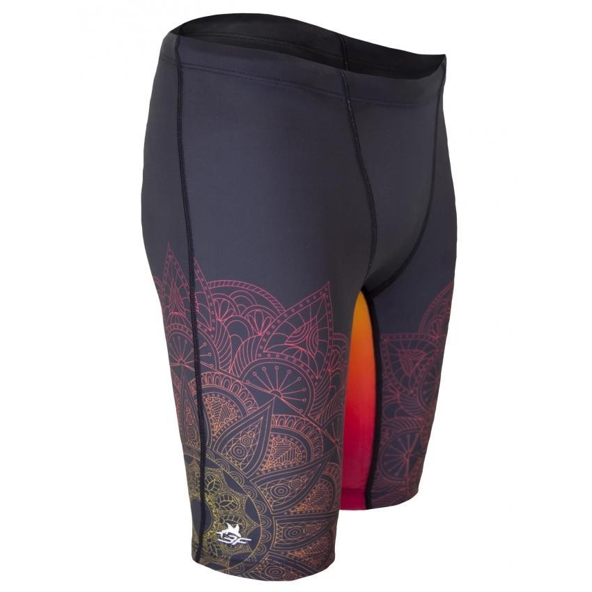 Malla corta de Licra de Atletisto para Mujer TriFerrari 3F con Tela Spand3x Mandara