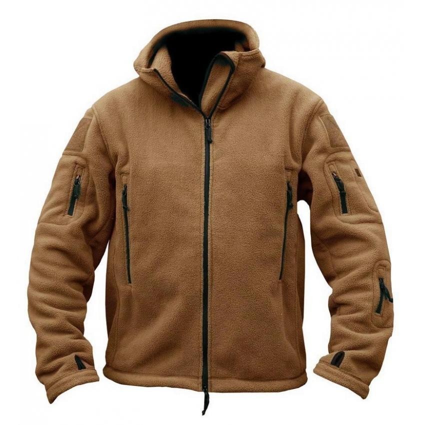 Softshell Jacket Polartec Thermal Al Aire Libre Escudo Deporte Senderismo Polar Con Capucha Bronce