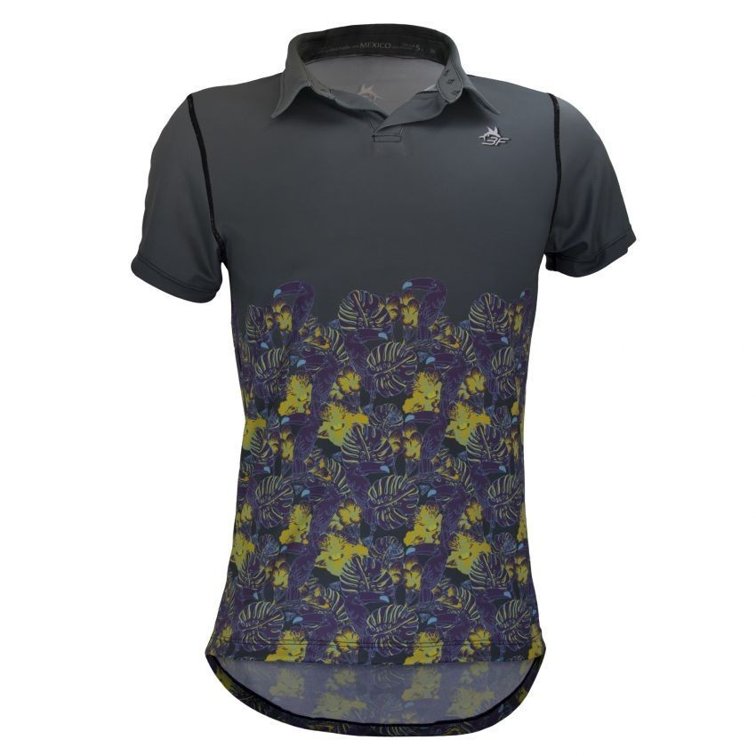 Playera Polo de Hombre TriFerrari 3F Tucan DryFIT Costuras Planas de Manga Corta-Gris