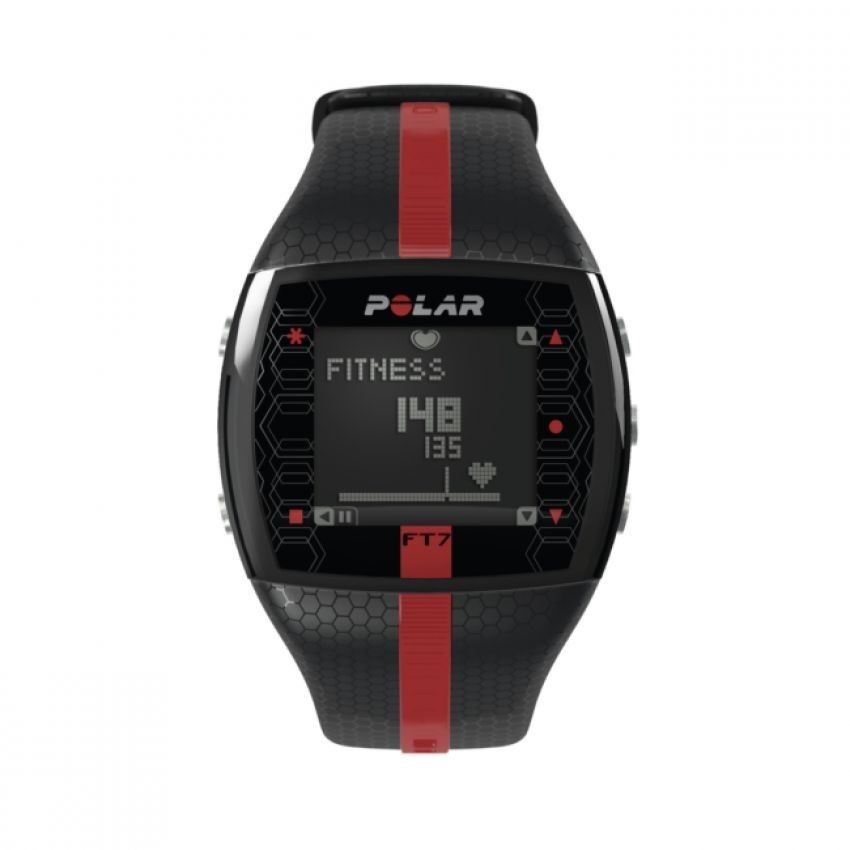 Reloj Monitor de Pulso Activo Fitness Polar FT7-Negro Rojo