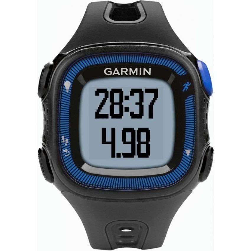 Reloj de Fracuencia Cardíaca Garmin Forerunner 15 con Banda-Negro con Azul