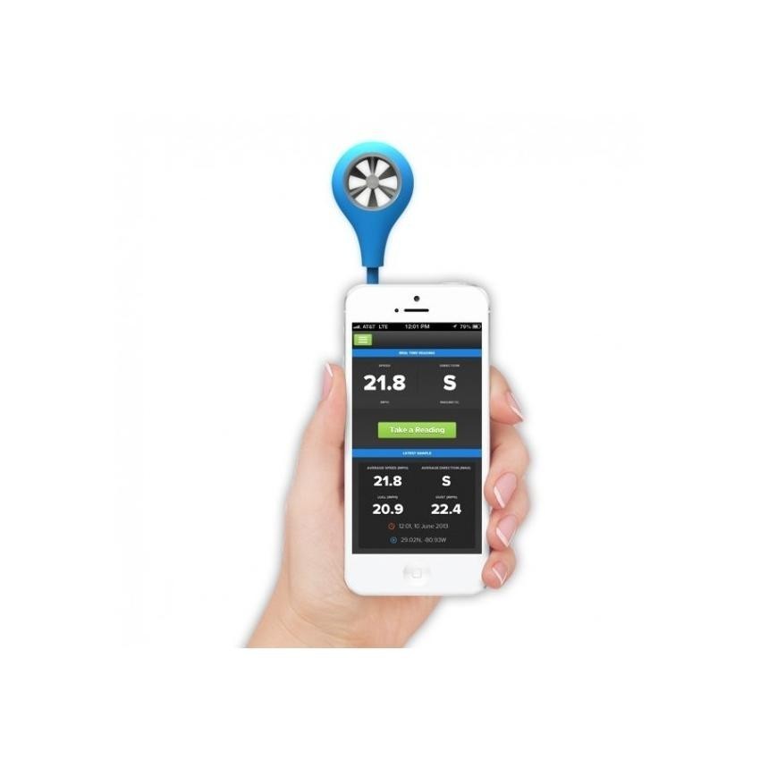 Anemometro Digital para Smartphone WeatherFlow Medidor de Viento iPhone iPad Android