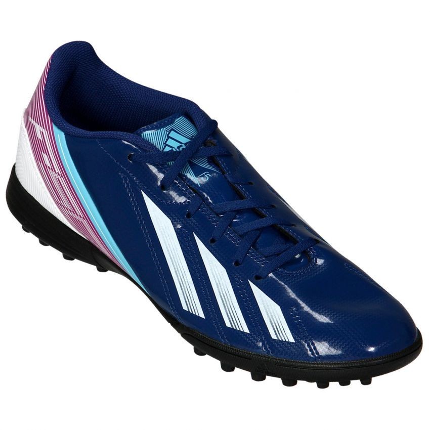 Tenis para Fútbol Adidas F5 TRX TF para Caballero - Azul + Púrpura