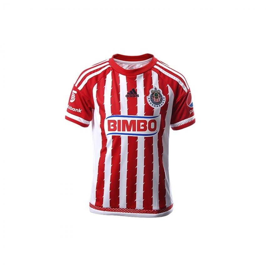 Jersey Adidas Local Manga Corta 15/16 - Rojo con Blanco