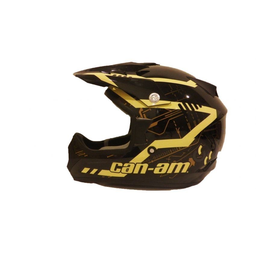 Casco CAN-AM X1 Cross-Negro con Amarillo
