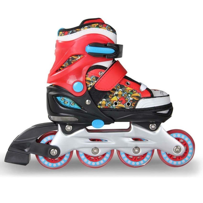 D Patines En Línea Angry Birds Monk - Rojo con Azul