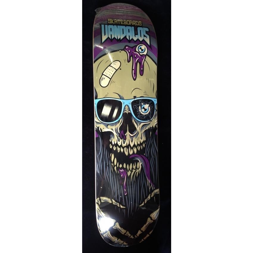 tabla vandalos skate zombie morado