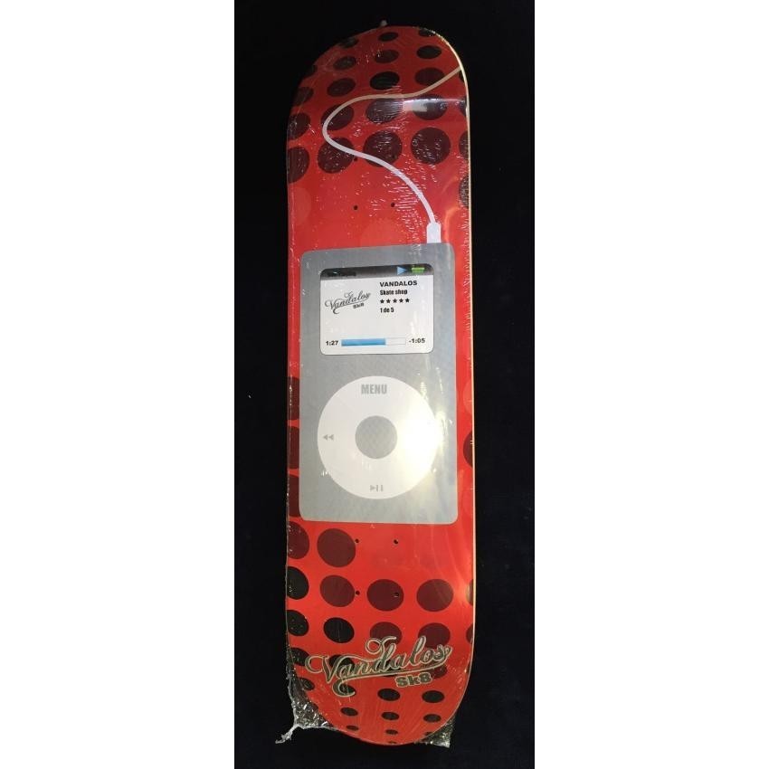 tabla vandalos skate ipod roja