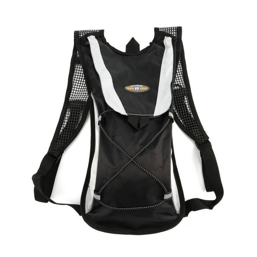 2L Agua vejiga Bolsa Mochila Ciclismo Deporte Mochila Paquete va de excursión Negro EH