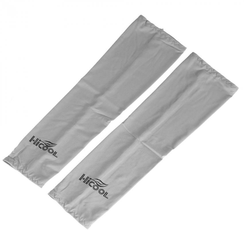 ELENXS Hombres o Mujeres Sun Uv Protección mangas del brazo Covers Cuff Polé Refrigerador cómodo Sun-Proof Cusual Soft Gray