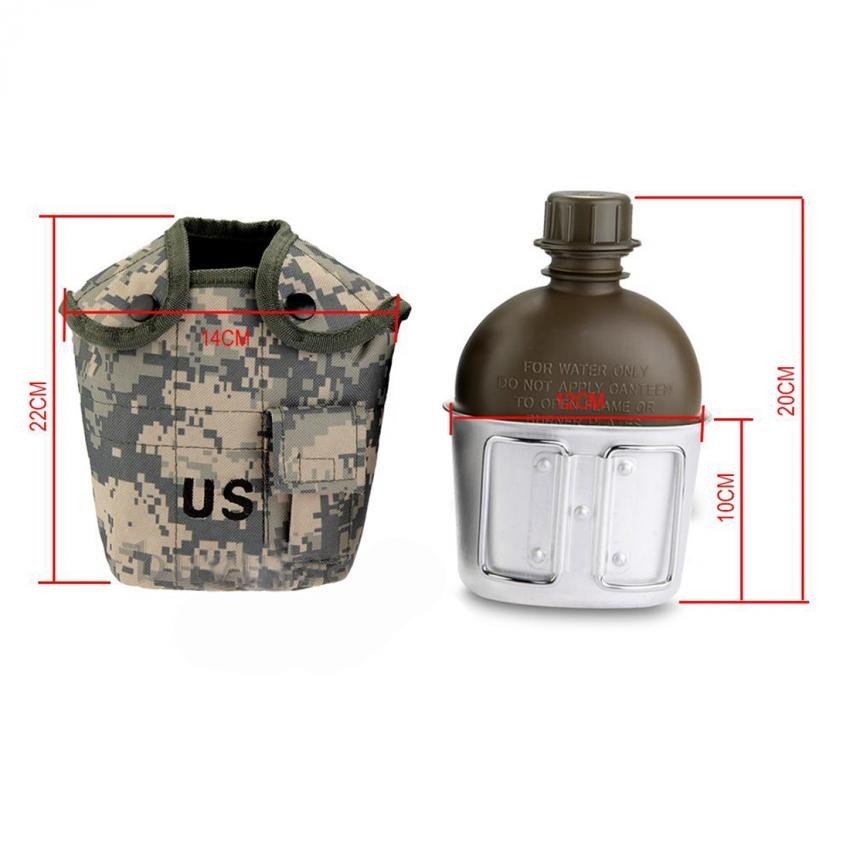 Botella Ejército 1L de agua para el Deporte que va de excursión al aire libre de alta calidad