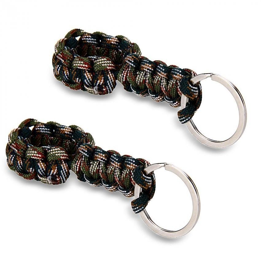 2pcs Cuerda Trenzada Militar + Hebilla Metal Verde para Exterior Deporte Xmas Christmas la Navidad