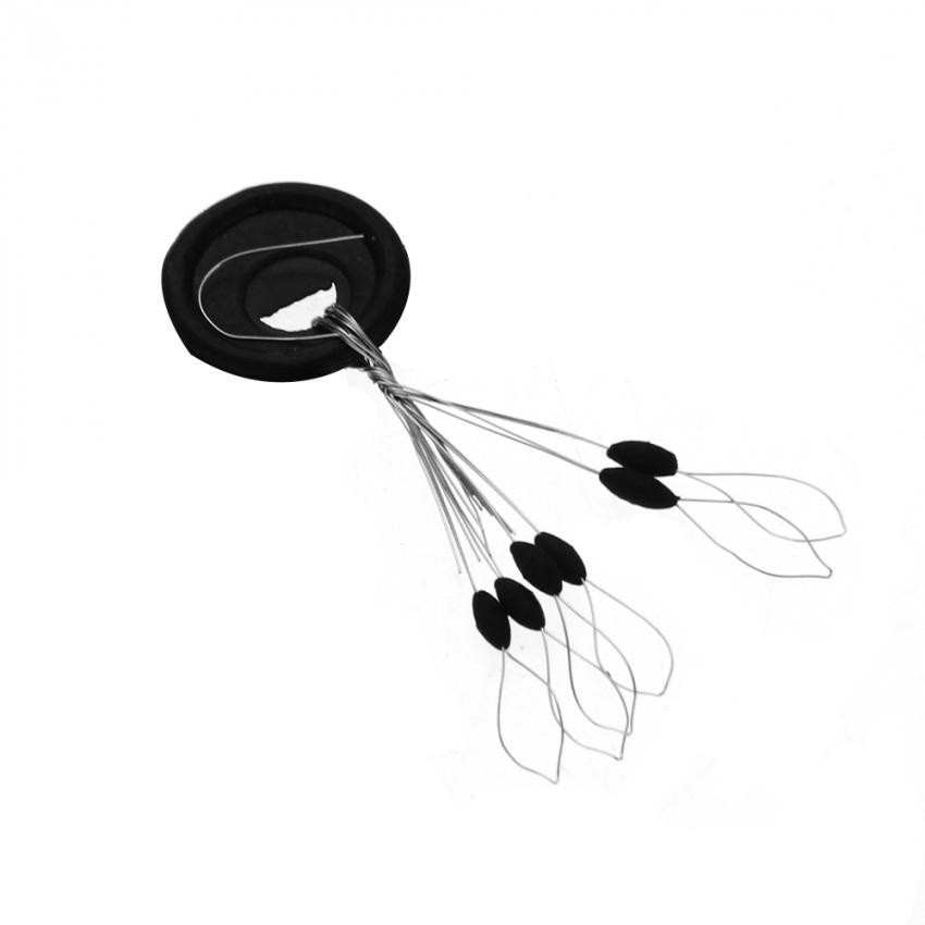 100Pcs Flotador Bobber Parada Goma para Sedal Pesca Deporte Negro Xmas Christmas la Navidad