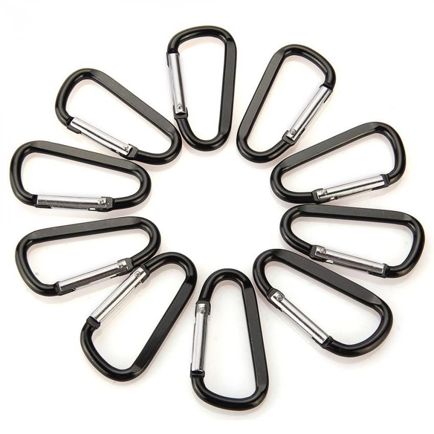 10 Llavero Mosquetón Aleación para Deporte Camping Senderismo Negro Xmas Christmas la Navidad