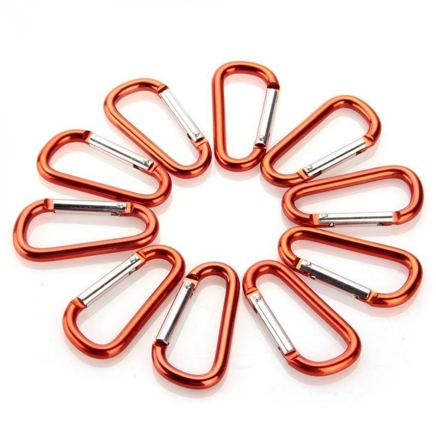 10 Llavero Mosquetón Aleación para Deporte Camping Senderismo Naranja Xmas Christmas la Navidad