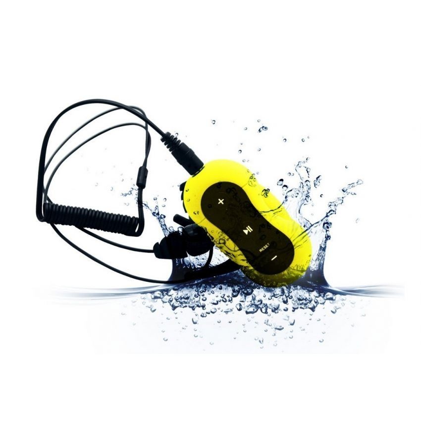 Reproductor mp3 Aerb 4G a prueba de agua para nadadores - amarillo