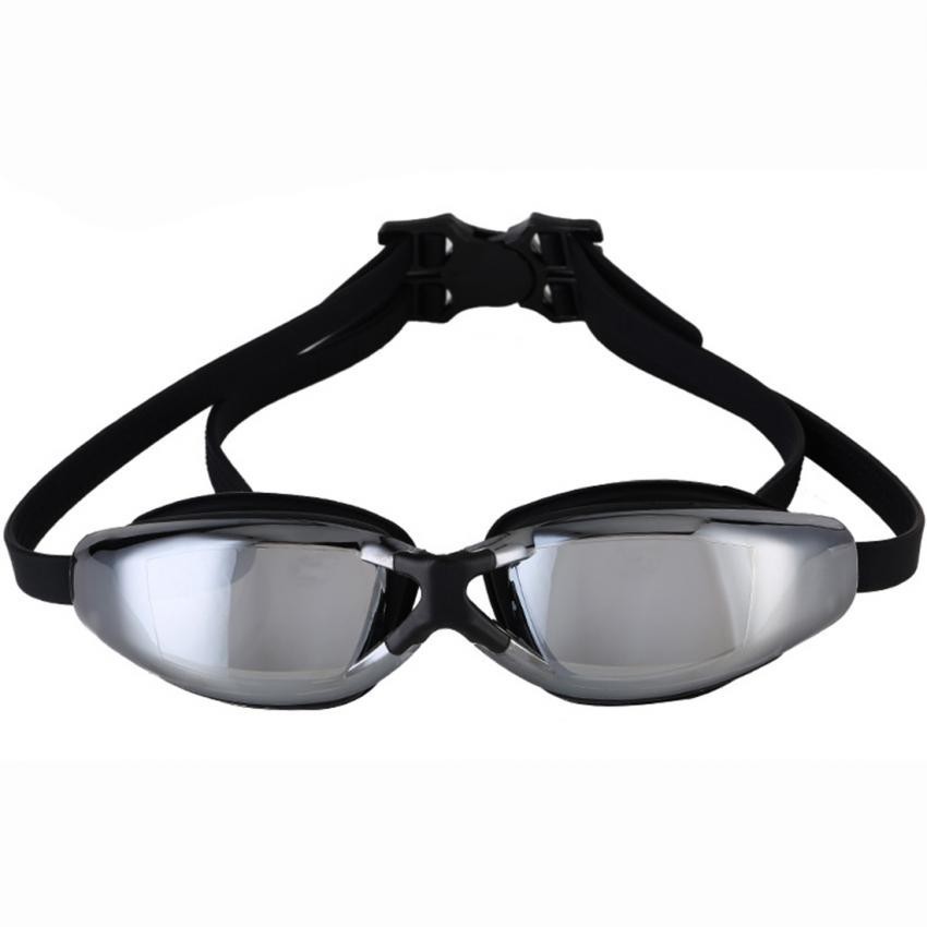 Adultos Gafas de natación Gafas antiniebla impermeable Water Sport Negro