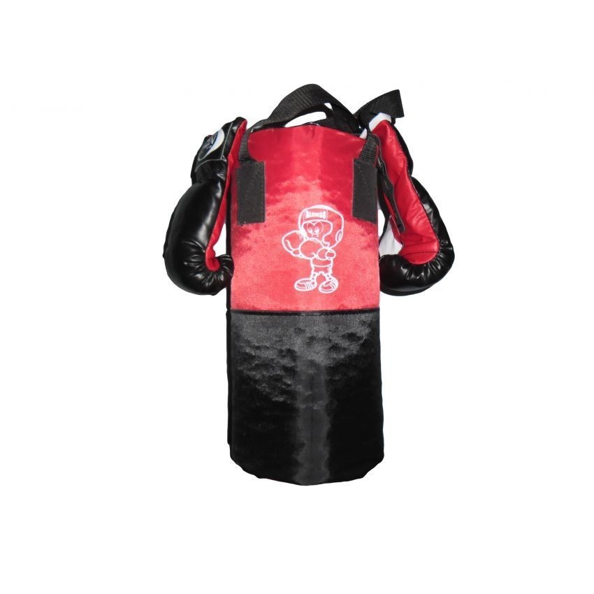 Costal de Boxeo para Niño con Par de Guantes ADN 50cm de Alto por 23cm de Diámetro-Rojo