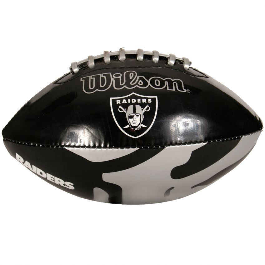 Balón de Americano Juvenil NFL Wilson WTF1534 RAID-Negro con Gris