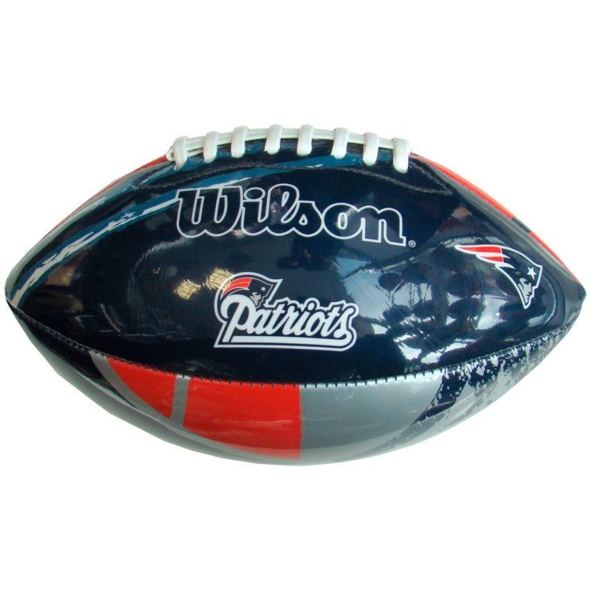 Balón de Americano Juvenil NFL Wilson WTF1534 NE-Azul con Rojo
