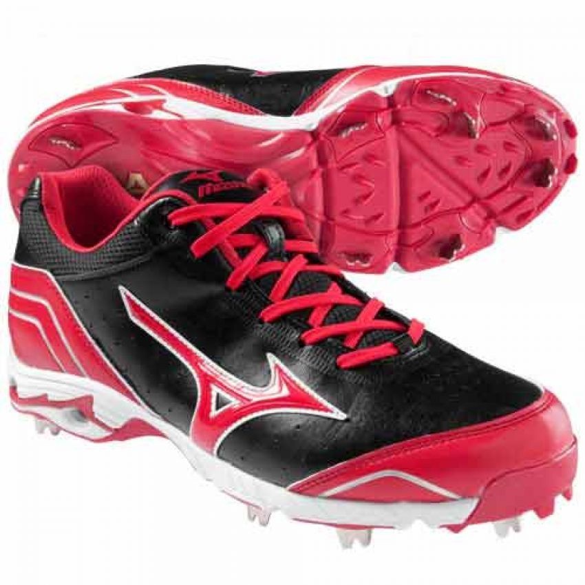 Spike Metal Mizuno 9 Classic 7 Negro Rojo 28