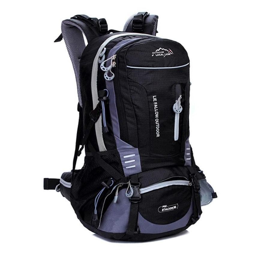 Moda 40L Mochila Senderismo viajes ocasionales Mochila Bolsa de deporte al aire libre (gris)