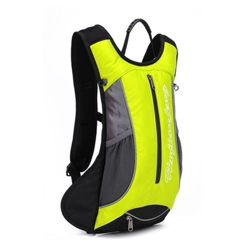 Bicicleta al Aire Libre 12L Pack Bolsa de hombro a Caballo Bicicleta de Montaña Mochila deportiva (verde)