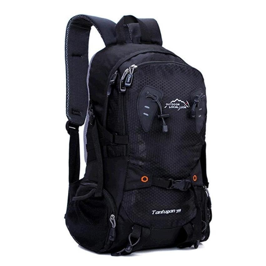 Gran capacidad Bolsa de deporte al aire libre senderismo a Caballo Mochila (negro)