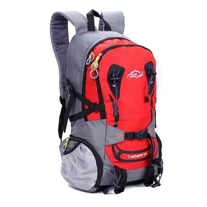 Gran capacidad Bolsa de deporte al aire libre senderismo a Caballo Mochila (rojo)