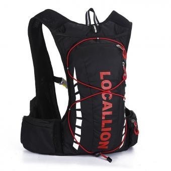 Multifunción Bolsa de deporte al aire libre a Caballo viajes de ocio Bolsa resistente al agua (negro rojo)