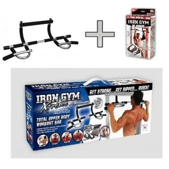 Iron Gym Xtreme Multifuncional 5 en 1 Abdomen Pecho Brazo Hombro IRONGYM04-Negro